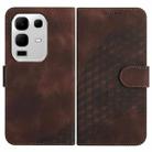 For Infinix Note 50s Elephant Head Embossed Phone Leather Case with Lanyard(Coffee) - 1