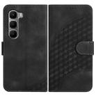 For Infinix Hot 60 5G / Hot 60i 4G Elephant Head Embossed Phone Leather Case with Lanyard(Black) - 1