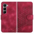 For Infinix Hot 60 5G / Hot 60i 4G Elephant Head Embossed Phone Leather Case with Lanyard(Rose Red) - 1
