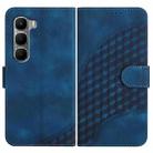 For Infinix Hot 60 5G / Hot 60i 4G Elephant Head Embossed Phone Leather Case with Lanyard(Royal Blue) - 1