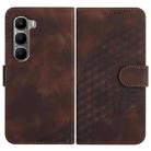 For Infinix Hot 60 5G / Hot 60i 4G Elephant Head Embossed Phone Leather Case with Lanyard(Coffee) - 1