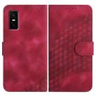 For Infinix GT 30 Pro Elephant Head Embossed Phone Leather Case with Lanyard(Rose Red) - 1