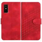 For Infinix GT 30 Pro Elephant Head Embossed Phone Leather Case with Lanyard(Red) - 1