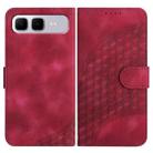 For Infinix Smart 10 Plus 4G Elephant Head Embossed Phone Leather Case with Lanyard(Rose Red) - 1