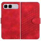 For Infinix Smart 10 Plus 4G Elephant Head Embossed Phone Leather Case with Lanyard(Red) - 1