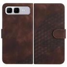 For Infinix Smart 10 Plus 4G Elephant Head Embossed Phone Leather Case with Lanyard(Coffee) - 1