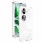 For OPPO Reno11 Pro Global 3 in 1 Clear TPU Color PC Frame Phone Case(White) - 1