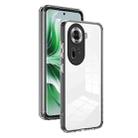 For OPPO Reno11 Global 3 in 1 Clear TPU Color PC Frame Phone Case(Black) - 1