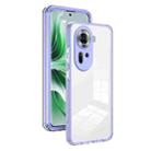 For OPPO Reno11 Global 3 in 1 Clear TPU Color PC Frame Phone Case(Purple) - 1