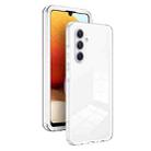 For Samsung Galaxy A55 3 in 1 Clear TPU Color PC Frame Phone Case(White) - 1