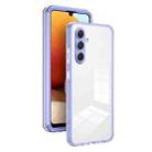 For Samsung Galaxy A55 3 in 1 Clear TPU Color PC Frame Phone Case(Purple) - 1