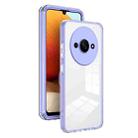 For Xiaomi Redmi A3 3 in 1 Clear TPU Color PC Frame Phone Case(Purple) - 1