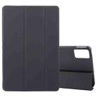 For Lenovo Tab M11/ Xiaoxin Pad 11 2024 Tri-fold Silicone Leather Tablet Case(Black) - 1