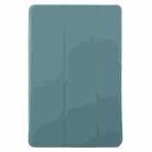 For Lenovo Tab P12 12.7 2025 Tri-fold Silicone Leather Tablet Case(Dark Green) - 2
