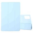 For Lenovo Xiaoxin Pad Pro 12.7 2025 Tri-fold Silicone Leather Tablet Case(Ice Blue) - 1