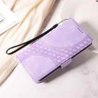 For iPhone 16 Plus Embossed Rhombus Starry Leather Phone Case(Purple) - 2