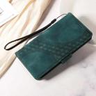 For iPhone 15 Plus Embossed Rhombus Starry Leather Phone Case(Green) - 2