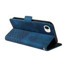 For iPhone SE 2024 Embossed Rhombus Starry Leather Phone Case(Blue) - 3