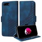 For iPhone 7 Plus / 8 Plus Embossed Rhombus Starry Leather Phone Case(Blue) - 1