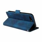 For iPhone 7 Plus / 8 Plus Embossed Rhombus Starry Leather Phone Case(Blue) - 3