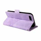 For iPhone 7 Plus / 8 Plus Embossed Rhombus Starry Leather Phone Case(Purple) - 3