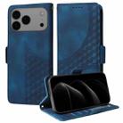 For iPhone 17 Pro Max Embossed Rhombus Starry Leather Phone Case(Blue) - 1