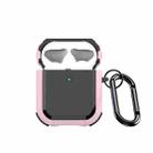 For AirPods 2 / 1 DUX DUCIS PECA Series Earbuds Box Protective Case(Pink) - 1