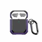 For AirPods 2 / 1 DUX DUCIS PECA Series Earbuds Box Protective Case(Purple) - 1