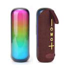 T&G TG-384 Mini Portable Bluetooth Speaker Support TF / U-disk / RGB Light(Brown) - 1
