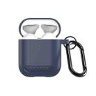 For AirPods 2 / 1 DUX DUCIS PECB Series Earbuds Box Protective Case(Dark Blue) - 1