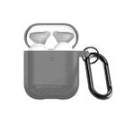 For AirPods 2 / 1 DUX DUCIS PECB Series Earbuds Box Protective Case(Grey) - 1
