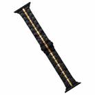 For Apple Watch SE 2023 44mm Stainless Steel Watch Band(Black Gold) - 1