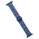 For Apple Watch SE 2023 44mm Stainless Steel Watch Band(Blue Red) - 1