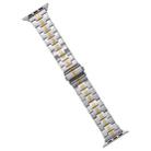 For Apple Watch SE 2023 44mm Stainless Steel Watch Band(Silver Gold) - 1