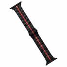 For Apple Watch Ultra 2 49mm Stainless Steel Watch Band(Black Red) - 1