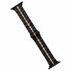 For Apple Watch Series 9 45mm Stainless Steel Watch Band(Black Gold) - 1