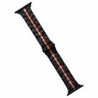For Apple Watch Series 9 41mm Stainless Steel Watch Band(Black Orange) - 1