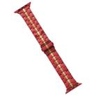 For Apple Watch Series 9 41mm Stainless Steel Watch Band(Red Yelllow) - 1