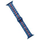 For Apple Watch SE 2022 44mm Stainless Steel Watch Band(Blue Red) - 1