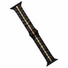 For Apple Watch Series 7 41mm Stainless Steel Watch Band(Black Gold) - 1