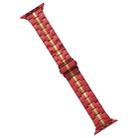 For Apple Watch Series 6 44mm Stainless Steel Watch Band(Red Yelllow) - 1
