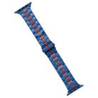 For Apple Watch Series 5 44mm Stainless Steel Watch Band(Blue Red) - 1