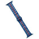 For Apple Watch Series 5 40mm Stainless Steel Watch Band(Blue Red) - 1