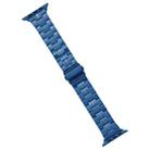 For Apple Watch 38mm Stainless Steel Watch Band(Blue) - 1