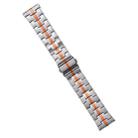 22mm Stainless Steel Watch Band(Silver Orange) - 1