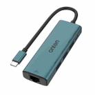 Onten UC121 5 in 1 USB-C / Type-C to USB 3.0 HUB with 5V Input & 100Mbps Network Card - 1