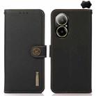 For Realme C67 4G KHAZNEH Custer Genuine Leather RFID Phone Case(Black) - 1