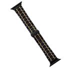 For Apple Watch SE 2023 44mm Five-Beads Stainless Steel Watch Band(Black Gold) - 1