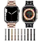 For Apple Watch SE 2023 40mm Five-Beads Stainless Steel Watch Band(Rose Gold) - 2