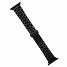 For Apple Watch Series 9 45mm Five-Beads Stainless Steel Watch Band(Black) - 1